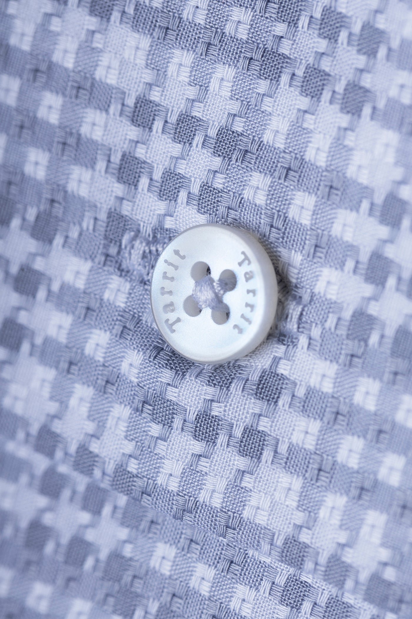 Blue Windowpane Check Shirt, button