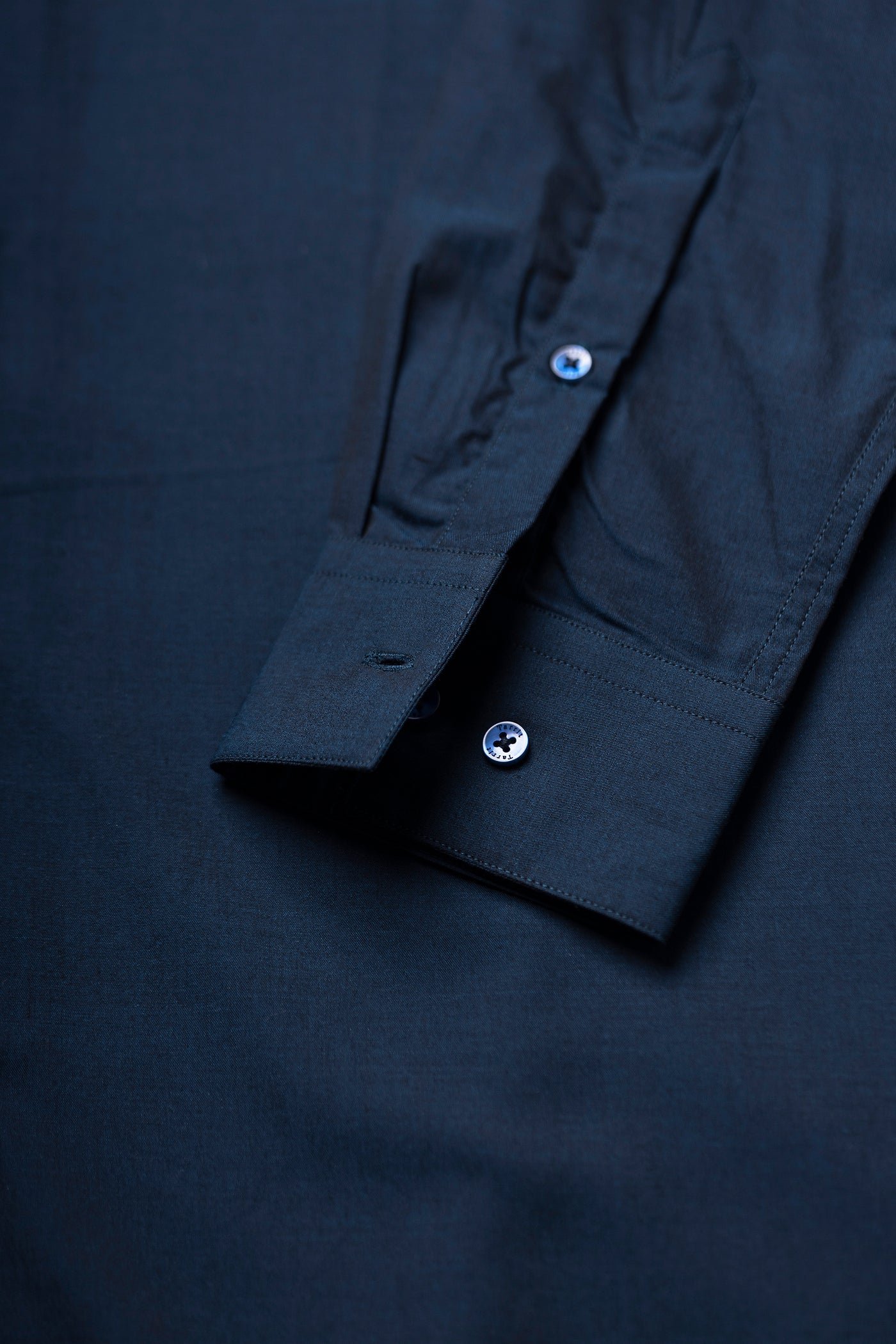 Deep Navy Tencel Shirt, cuff