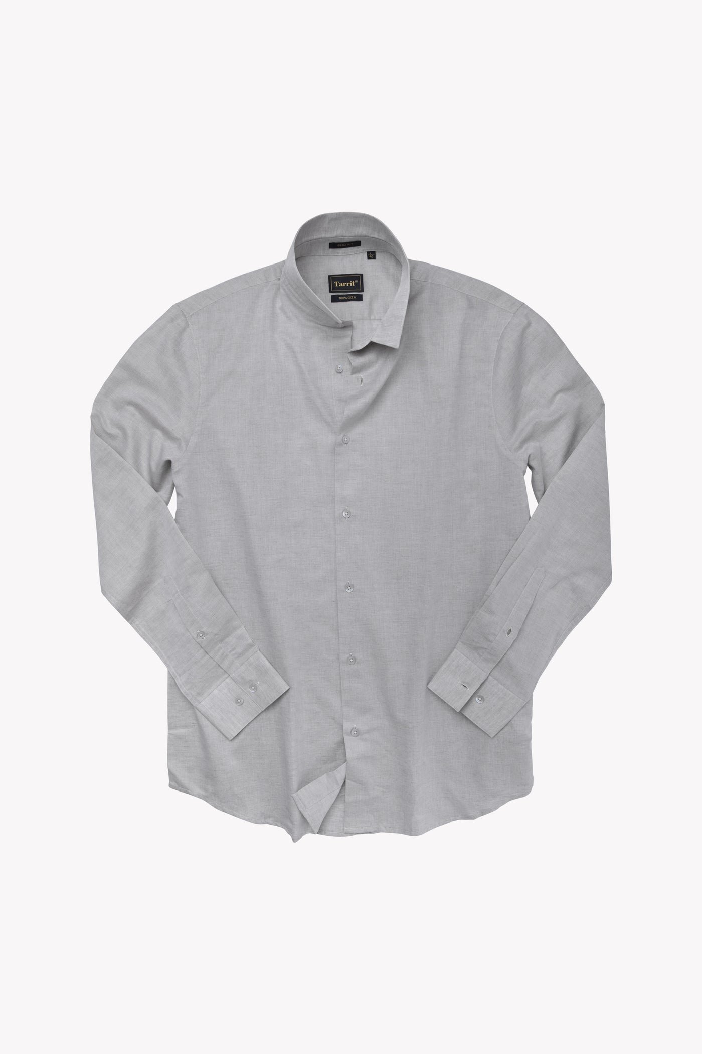 Dove Grey Giza Shirt, front