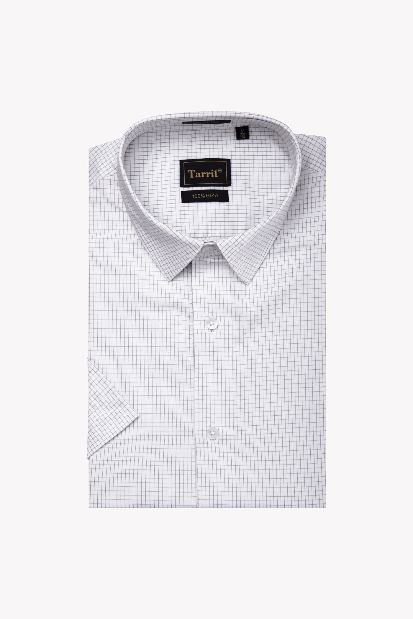 Grey Micro-Check Shirt, folded