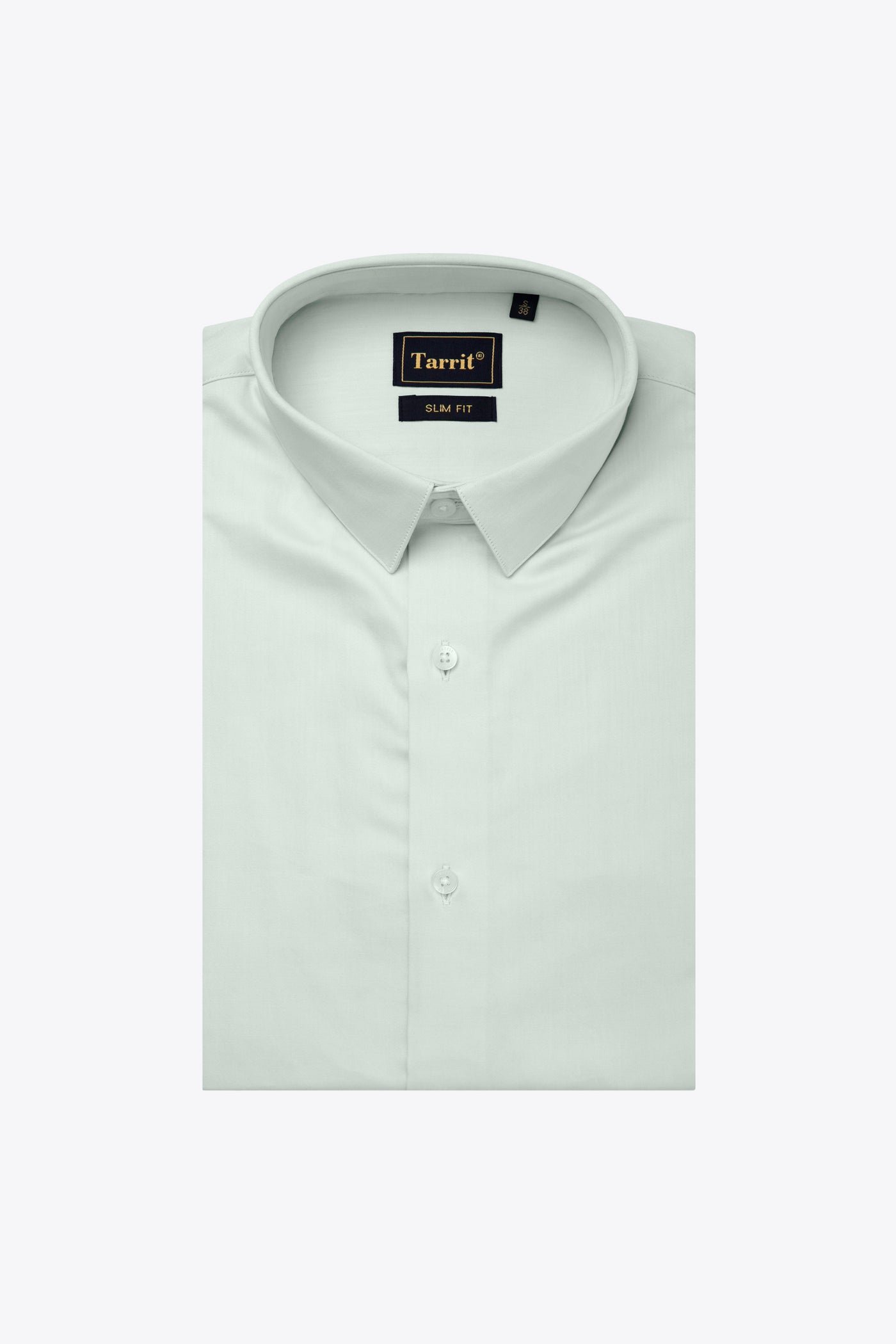 Mint Green Giza Shirt, folded