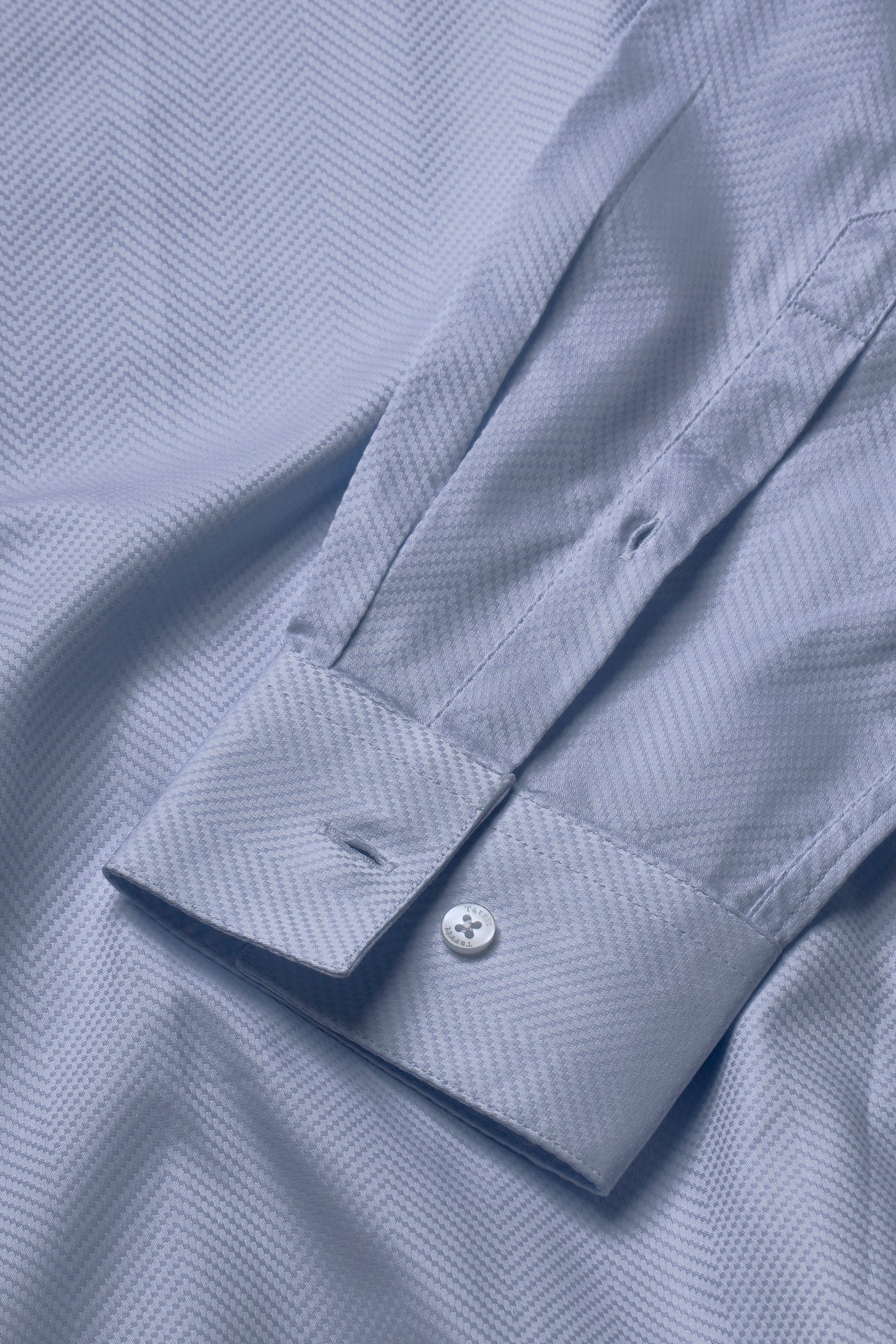 Powder Blue Giza Shirt, cuff