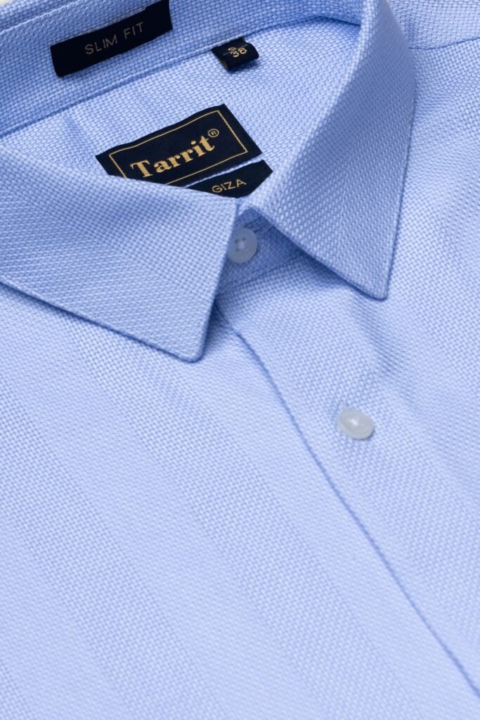 Sky Blue Oxford Shirt, collar
