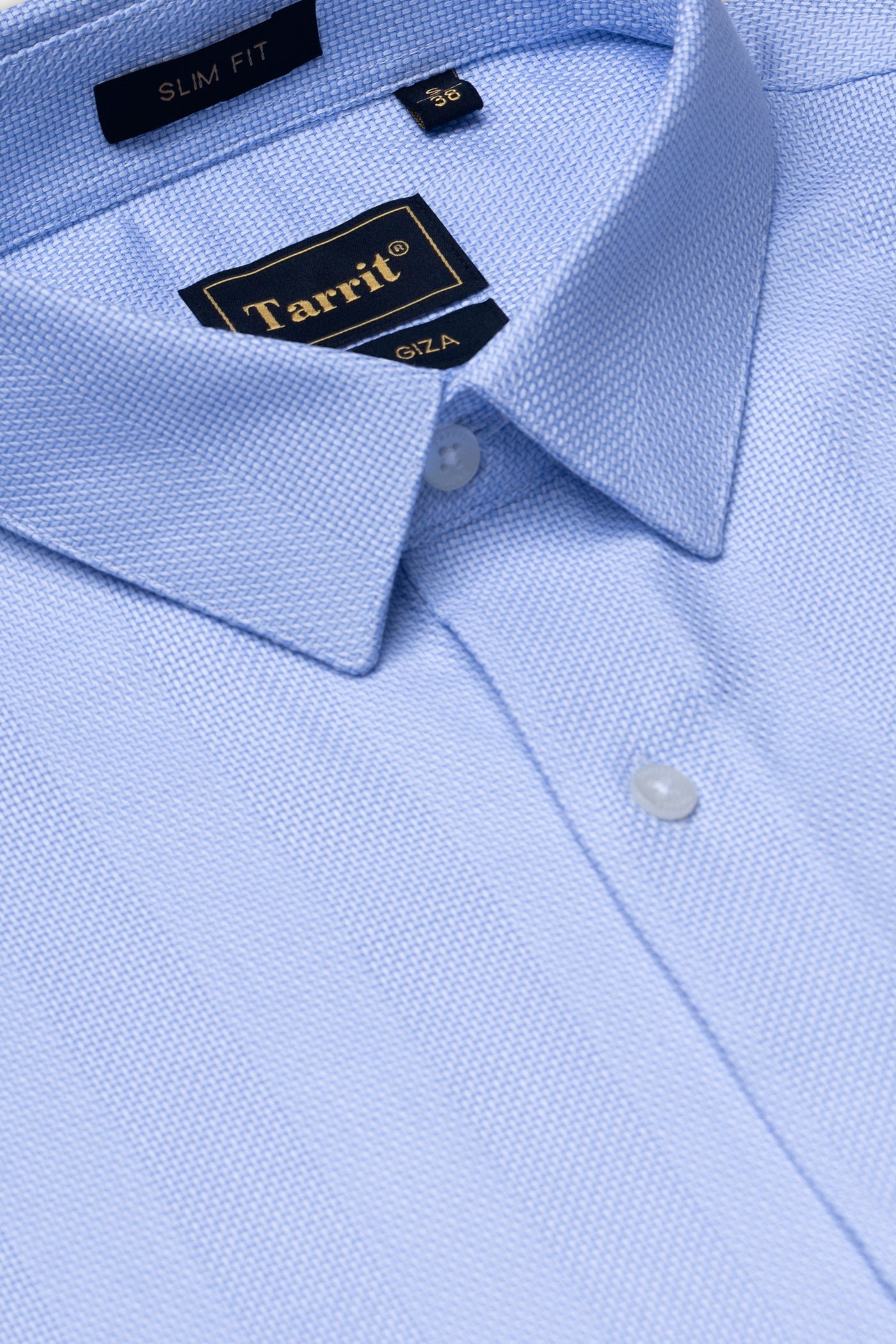 Sky Blue Oxford Shirt, collar